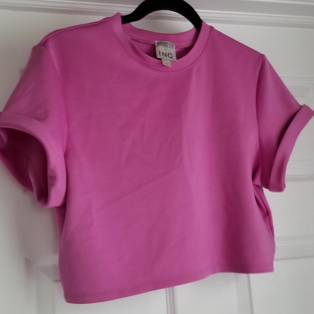 Jeannie Mai x INC scuba crop top